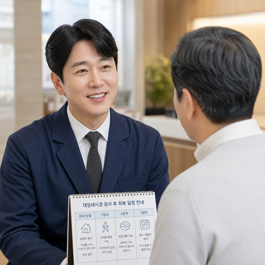 대장내시경, 검사 후 회복에는 얼마나 걸리나요?